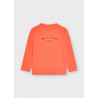 Camiseta naranja niño dibujo astronautas Mayoral