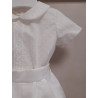 Conjunto ceremonia bebé camisa tul y ranita beig