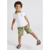 Pantalón corto verde kaki palmeras Mayoral