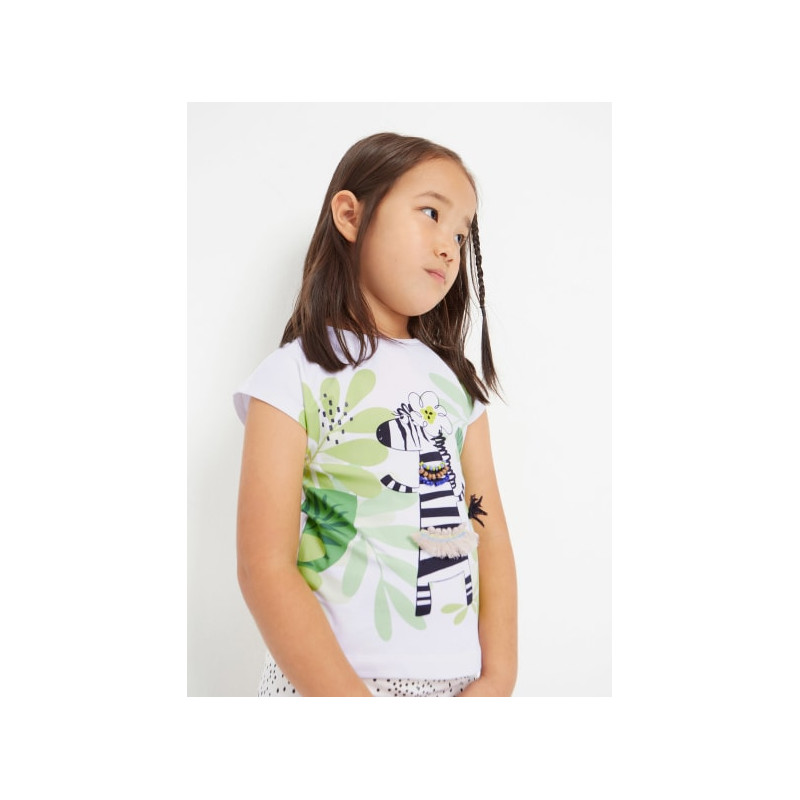 Camiseta algod n cebra y apliques ni a Mayoral Talla 3 A