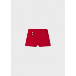 Short satinado rojo botones...