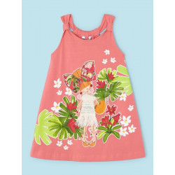 Vestido algodón rosado niña...