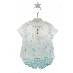 Conjunto blusa y ranita...