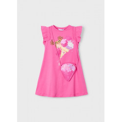 Vestido algodón con bolso a...