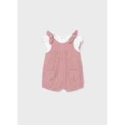 Conjunto peto rosa y...