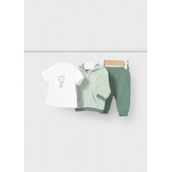 Chándal 3 piezas musgo bebé...