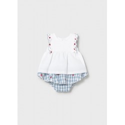 Conjunto falda cuadritos y...