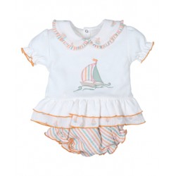 Conjunto camiseta volantes...