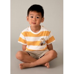 Conjunto camiseta rayas y...
