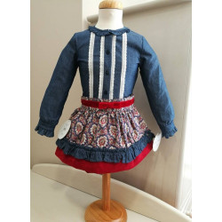 Conjunto camisa y falda
