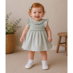Vestido bebé verde menta Asga