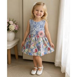 Vestido estampado  flor tul...