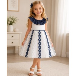 Vestido blanco bordados...