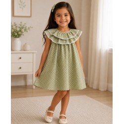 Vestido topitos verde Coco...