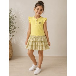 Vestido talle bajo amarillo...