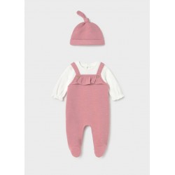 Pelele peto rosa con gorro...