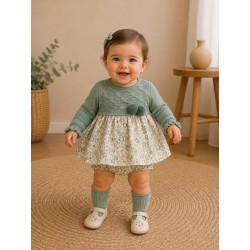 Vestido combinado punto con...