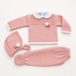 Conjunto punto rosa 3...