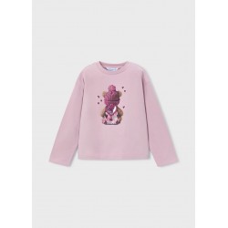 Camiseta malva estampado...