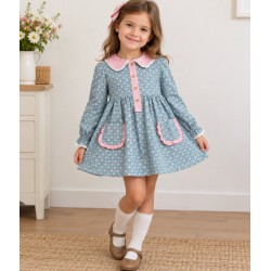 Vestido cuellos vichi niña...